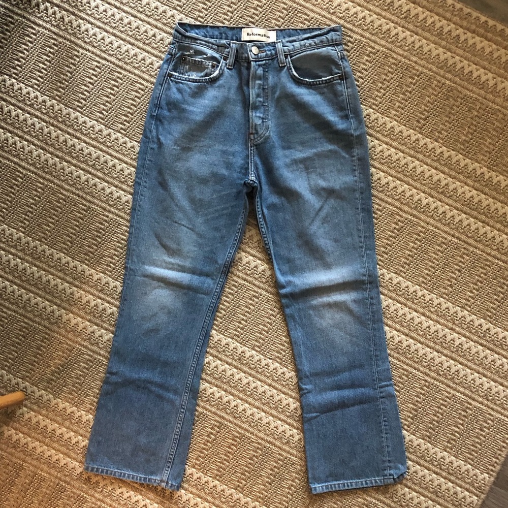 Reformation sz 26 Jordi Kick Flair Denim